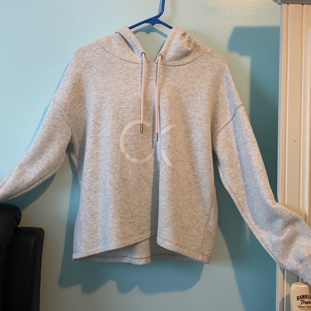 light grey calvin klein hoodie